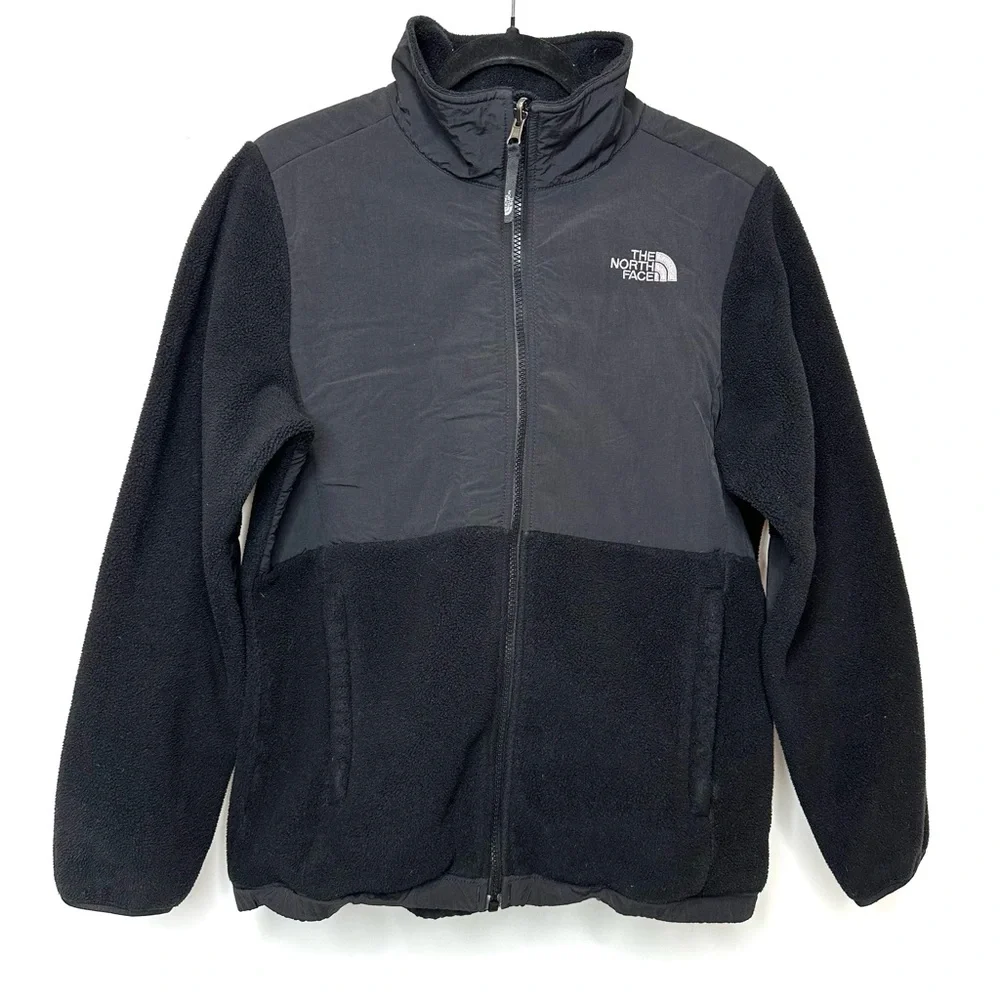 The North Face Black Fleece Denali Zipper Jacket Girl’s Size XL 18 Womens S/M - Picture 1 of 7